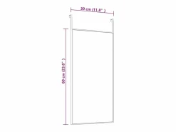Espejo de puerta 30x60 cm Cristal y aluminio Negro Clearance