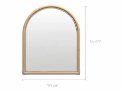 Rendez-Vous Déco Espejo de ratán natural 70x85 cm - Indra Beige Online