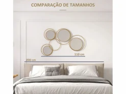 Espejo decorativo Dilux 4 espejos 68x110x2 cm^Homcom New