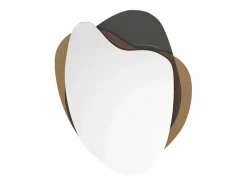 OZAIA Espejo diseño, L. 55 x Alt. 71 cm, Marrón y gris ahumado, LISHIA Gris / Marru00f3n Online