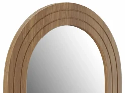 OZAIA Espejo grande arqueado de madera de hevea - L. 70 x A. 150 cm - Natural - ANSHUN Color natural claro Online