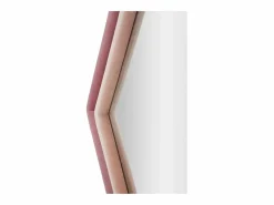 Espejo hexagonal de pared moderno con marco de terciopelo Tony Rosa Discount