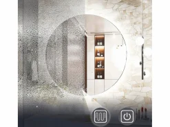 Rea Espejo LED 80cm HZJ080 Cromado con Luz Ajustable y Función de Calefacción Blanco Sale