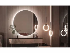 Rea Espejo LED 80cm HZJ080 Cromado con Luz Ajustable y Función de Calefacción Blanco Sale