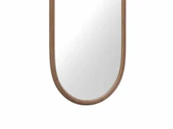 OZAIA Espejo De Pared|Espejo|Espejo ovalado de hevea, An. 50 x Alt. 100 cm, Natural, SHAXI