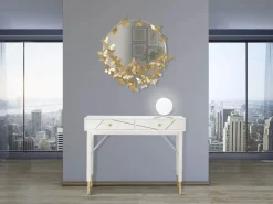 Espejo redondo de pared con mariposas decorativas 74cm Butterfly S^ Best