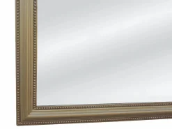 Espejo trumeau de madera de paulownia, L. 80 x H. 110 cm, Acabado efecto latón, HELOISE^OZAIA Discount