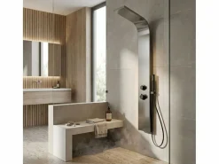 Essebagno Essegun panel de ducha termostático gris metalizado Gris antracita Discount