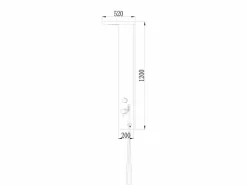 Essebagno Columna De Ducha|Essekadra panel de ducha mecánico oro cepillado