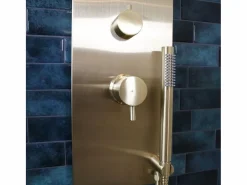 Essebagno Columna De Ducha|Essekadra panel de ducha mecánico oro cepillado
