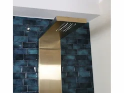 Essebagno Columna De Ducha|Essekadra panel de ducha mecánico oro cepillado