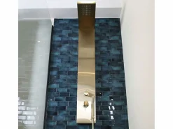 Essebagno Columna De Ducha|Essekadra panel de ducha mecánico oro cepillado