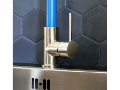 Esseloki Mezclador para fregadero de acero inoxidable con caño azul^Essebagno Online
