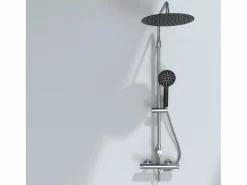 Essebagno Columna De Ducha|Essesmart columna de ducha sin mezclador cromada y negra