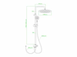 Essebagno Columna De Ducha|Essesmart columna de ducha sin mezclador cromada y negra