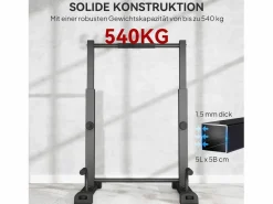 Estación de inmersión ajustable, de metal, hasta 540 kg, para entrenamiento en casa, color (65 x 63 x 93-117 cm)^ Online