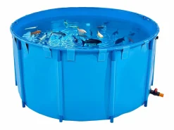 Estanque para Peces SucceBuy de Lona, Estanque Elevado de 3100L, Acuario Plegable en PVC para Koi, Acuario Redondo para Peces Dorados con Marco Robusto^ Online