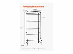 Mueble Para Lavadora|Estante de La Lavadora SucceBuy Estante de Almacenamiento para Lavadora y Secadora de Un Nivel y 3 Niveles,