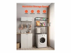 Mueble Para Lavadora|Estante de La Lavadora SucceBuy Estante de Almacenamiento para Lavadora y Secadora de Un Nivel y 3 Niveles,