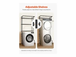 Mueble Para Lavadora|Estante de La Lavadora SucceBuy Estante de Almacenamiento para Lavadora y Secadora de Un Nivel y 3 Niveles,