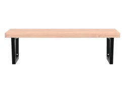 Estante de lavabo de pared de acero y madera maciza de haya^vidaxl Best