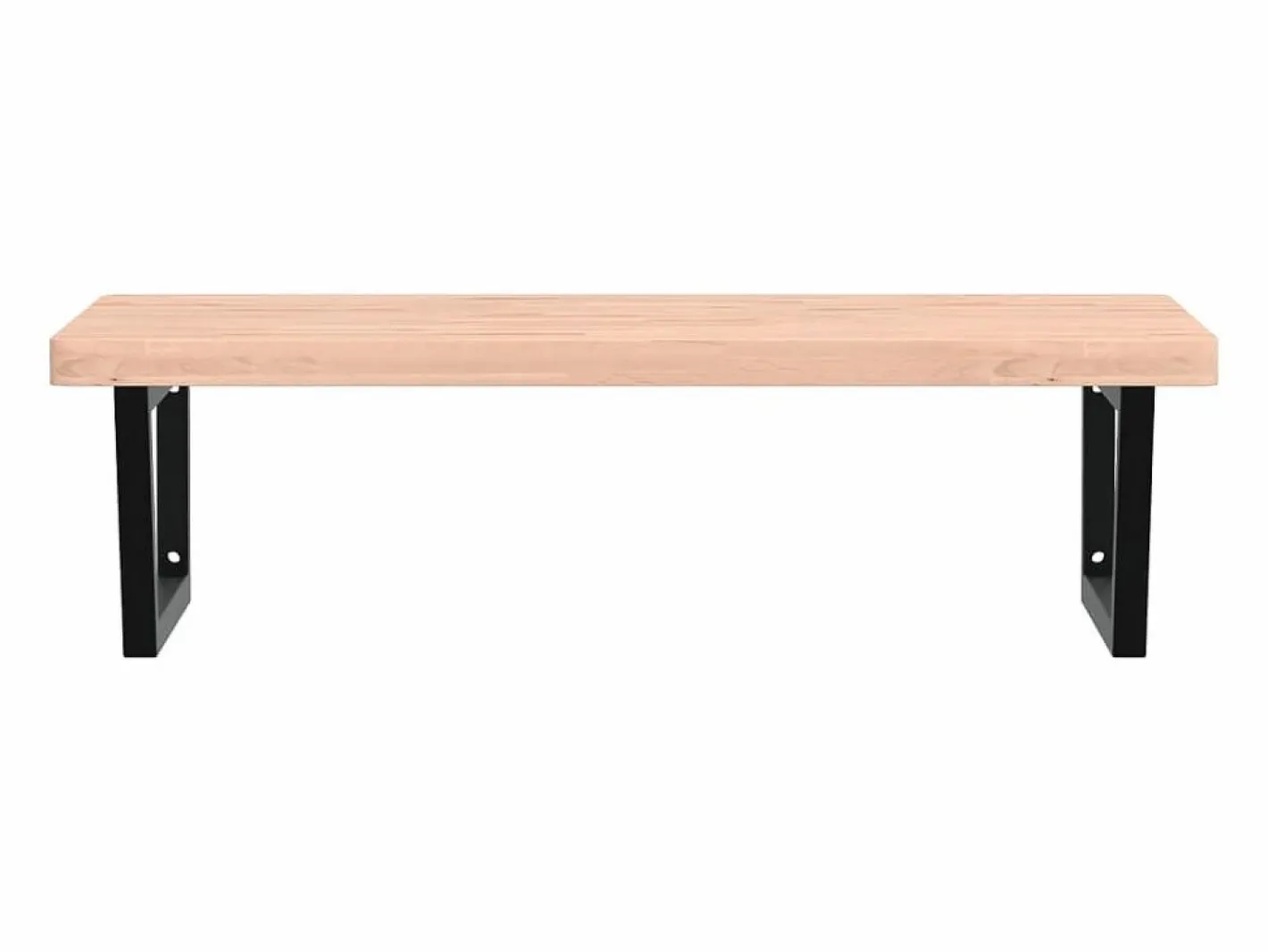 Estante de lavabo de pared de acero y madera maciza de haya^vidaxl Best