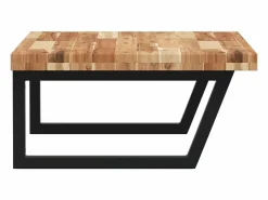 Estante de lavabo de pared acero y madera maciza de acacia^vidaxl Clearance