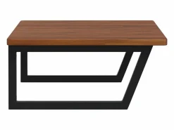 Estante de lavabo de pared de acero y madera maciza de roble^vidaxl Clearance