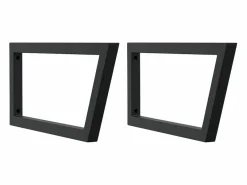 Estante de lavabo de pared de acero y madera maciza de roble^vidaxl Clearance