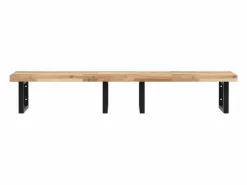 vidaxl Estantería Sobre Inodoro|Estante de lavabo de pared acero y madera maciza de acacia
