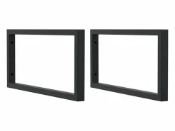 Estante de lavabo de pared de acero y madera maciza de roble^vidaxl Sale