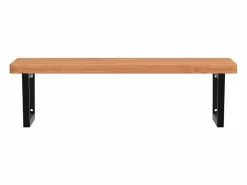 vidaxl Estantería Sobre Inodoro|Estante de lavabo de pared de acero y madera maciza de haya