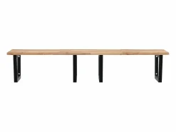 Estante de lavabo de pared acero y madera maciza de acacia^vidaxl Online