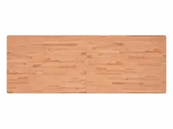 vidaxl Estante de lavabo de pared de acero y madera maciza de haya Marru00f3n Best
