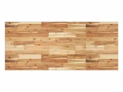 vidaxl Estante de lavabo de pared acero y madera maciza de acacia Marru00f3n New
