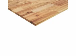 vidaxl Estante de lavabo de pared acero y madera maciza de acacia Marru00f3n Online