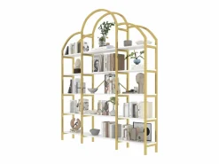 Estante de metal - 170 x 25 x 190 cm - 5 niveles de almacenamiento - MDF + Metal - + Blanco^Merax Sale