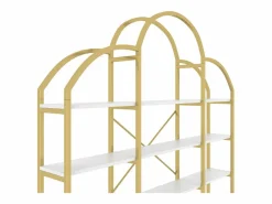 Estante de metal - 170 x 25 x 190 cm - 5 niveles de almacenamiento - MDF + Metal - + Blanco^Merax Sale