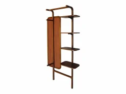 Vente-unique Estante de pared con espejo de madera de hevea - Natural - ZORVINA Color natural oscuro New