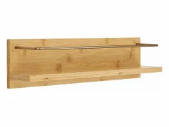 ebuy24 Estante de pared de bambú natural 45 x 10 x 12 cm Transparente Sale