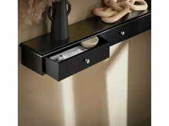 Sobuy Estante de Pared Perchero Armario Suspendido Estantería para Trasteros con 3 Cajones 93 x 15 x 10 cm FRG43-L-SCH ES Negro Discount