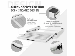 Estante extraíble intermedio para lavadora con toallero 60x60 cm con asa^ML-DESIGN Best