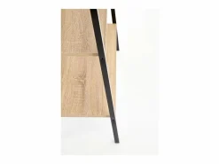 MSO Estantería|Estantería - Escalera de diseño 34 x 148 cm estilo roble y acero negro Loggia