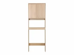 Estantería / mueble wc escandinavo decorado en madera natural^Sweeek