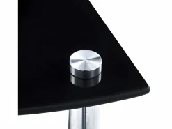 Clicnbuy Estantería 5 niveles cristal templado 30x30x130 cm Negro