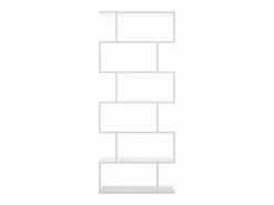 Estantería alta Ibros en brillo 190 cm(alto)80 cm(ancho)25 cm(fondo). . Blanco Hot