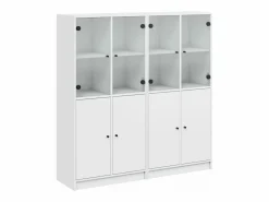 Estantería con puertas madera de ingeniería negro 136x37x142 cm ES127677^ Discount