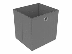 Estantería de 4 cubos con cajas de tela negra 69x30x72,5 cm^Clicnbuy