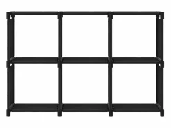 Clicnbuy Estantería de 6 cubos de tela negra 103x30x72,5 cm Negro Online
