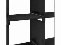 Clicnbuy Estantería de 6 cubos de tela negra 103x30x72,5 cm Negro Online